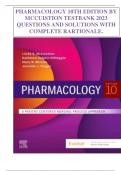 PHARMACOLOGY 10TH EDITION BY MCCUISTION TESTBANK 2023