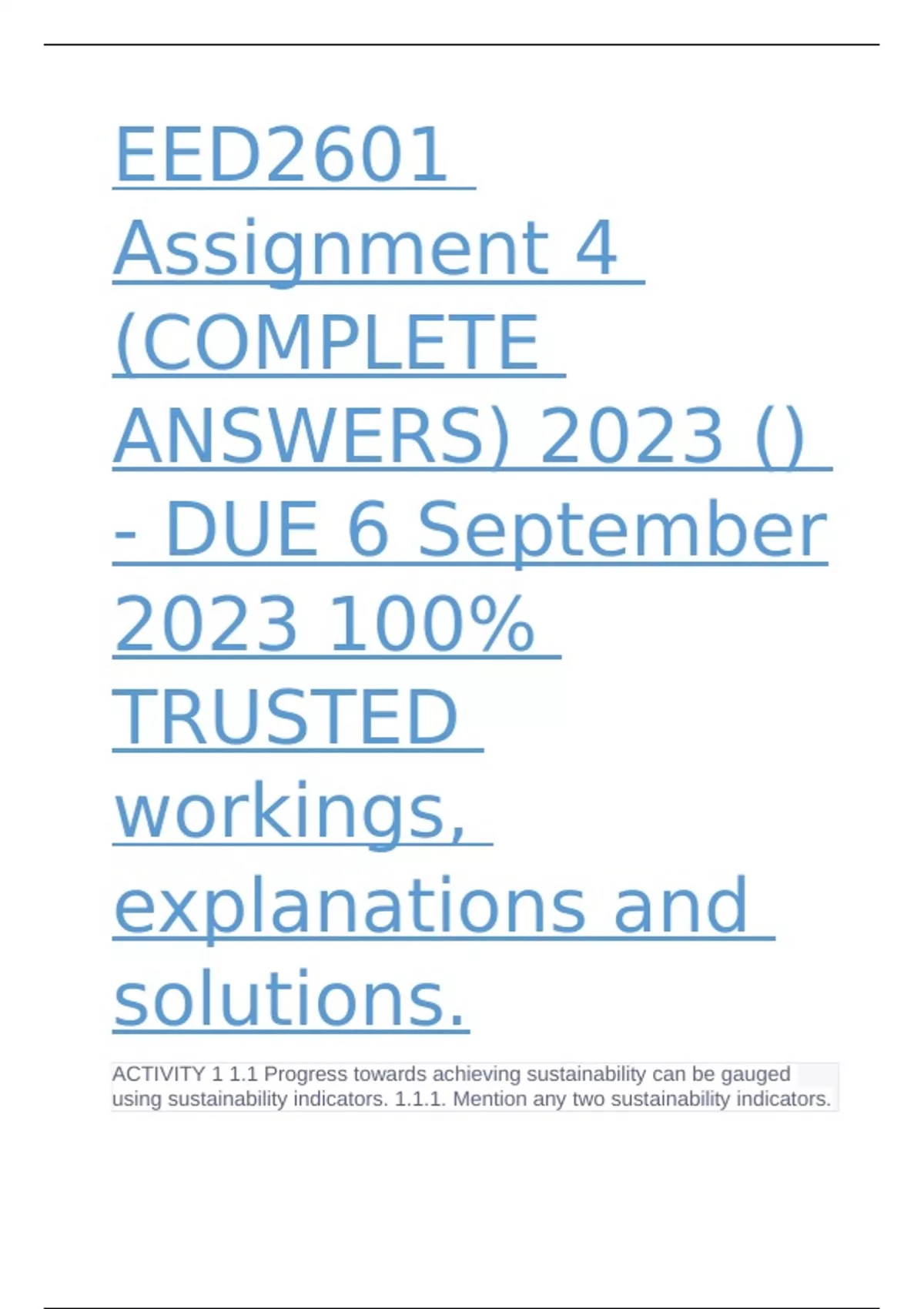 eed2601 assignment 4 answers