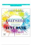 Test Bank Fundamentals of Nursing, 3rd Edition by Barbara L Yoost Complete guide Chapter 1- 42| Test Bank 100% Veriﬁed Answers PDF
