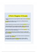 CNA Chapter 4 exam|QUESTIONS & ANSWERS(VERIFIED ANSWERS)2023/2024