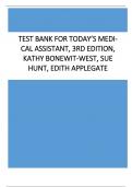 Test Bank for Today’s Medical Assistant, 3rd Edition, Kathy Bonewit-West, Sue Hunt, Edith Applegate