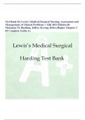 Test Bank for Lewis's Medical-Surgical Nursing: Assessment and Management of Clinical Problems = 12th 2023 Edition By Marianne M. Harding, Jeffrey Kwong, Debra Hagler Chapter 1- 69 Complete Guide A+