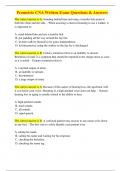 Prometric CNA Written Exam Questions & Answers, A+ Guide