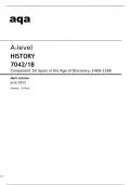 Aqa A level History 7042/1B Mark Scheme June2023.