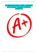 ATI Med-Surg Exam 3 2023 | Questions and Answers | Different Versions | Graded A+