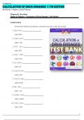 Test Bank For Calculation of Drug Dosages 11th Edition by Sheila J. Ogden, Linda Fluharty