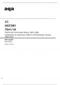 Aqa AS History 7041/1H Mark Scheme June2023.