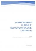 College aantekeningen Klinische neuropsychologie (200300073) (200300073) 