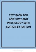 Test Bank for Anatomy and Physiology, 10th Edition update by Kevin T. Patton.pdf