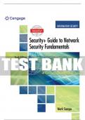 Test Bank For CompTIA Security+ Guide to Network Security Fundamentals - 6th - 2018 All Chapters - 9781337288781