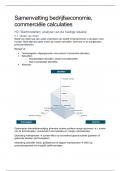 Samenvatting bedrijfseconomie , commerciële calculaties
