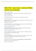 WGU C963 - Court Cases - American Politics and the US Constitution