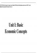 ECON 201 Basic Economic Concepts Latest Update 2023 Study Guide Questions and Answers 100% Correct  Highly Recommended Download to Score A