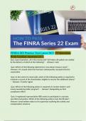 FINRA SIE Practice Test Latest 2023 /75 Questions With Verified Answers (A+)