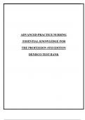 Test Bank for Advanced Practice Nursing Essential Knowledge for the Profession 4th Edition 2024 revised update by Denisco 