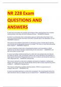 NR 228 Exam  QUESTIONS AND  ANSWERS