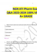NGN ATI Pharm Exam  Q&A 2023-2024 100% VERIFIED A+ GRADE