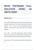 NFHS TESTBANK FULL SOLUTION HERE( All UNITS HERE)  2023 ACTUAL TESTS AND  QUIZ ( A+ GRADED 100% VERIFIED)