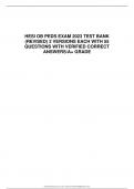 HESI OB PEDS EXAM 2023 TEST BANK (REVISED) 2 VERSIONS EACH WITH 55 QUESTIONS WITH VERIFIED CORRECT ANSWERS A+ GRADE