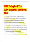 NFHS Volleyball Test  EXAM Frequent Questions  2023