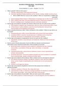 Essentials of Pathophysiology – Exam #2 Review Sheet Q&A Covers Modules 4, 5, and 6 – Chapters 7, 8, 9, 10