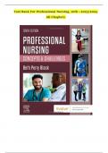 Test Bank For Professional Nursing, 10th - 2023/2024 All Chapters 