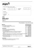 AQA AS 7401/1 BIOLOGY paper 1 Question Paper JUN22.