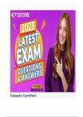 Copado Certified  ACTUAL Exam |A+ Graded|(Questions & Answers) Answers Verified|2023 -2024 Exam Version     