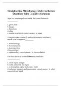 Straighterline Microbiology Midterm Review Questions With Complete Solutions
