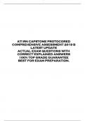 ATI RN CAPSTONE PROTOCORED  COMPREHENSIVE ASSESSMENT 2019 B  LATEST UPDATE  ACTUAL EXAM QUESTIONS WITH  CORRECT EXPLAINED ANSWERS  100% TOP GRADE GUARANTEE  BEST FOR EXAM PREPARATIO