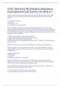 VATI- Med-Surg Physiological Adaptations Exam Questions and Answers (Graded A+)