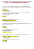 NURS 190 PA FINAL EXAM QUESTIONS AND ANSWERS RATED A+