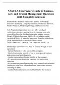 NASCLA Contractors Guide to Business, Law, and Project Management Questions With Complete Solutions