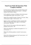 Final Exam Math 202 Questions With Complete Solutions