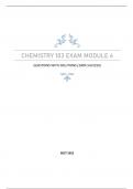 CHEMISTRY 103 MODULE 6 EXAM | Questions with solutions (RATED 96%) | BEST UPDATE 2022