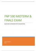 FNP 590 MIDTERM & FINALS EXAM | QUESTIONS & ANSWERS WITH EXPLANATIONS (SCORED 98%) | UPDATED 2023