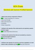 AEA Exam Questions and Answers (2023 / 2024) (Verified Answers)