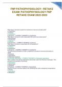 FNP PATHOPHYSIOLOGY– RETAKE EXAM/ PATHOPHYSIOLOGY FNP RETAKE EXAM 2022-2023 GRADED A+