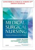 TESTBANK LEWIS MEDICAL SURGICAL NURSING 10TH EDITION  | COMPLETE 2023 STUDYGUIDE 