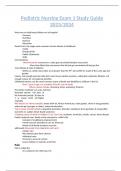 Pediatric Nursing Exam 1 Study Guide 2023/2024