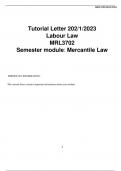 MRL3702 Labour Law (Mercantile Law)