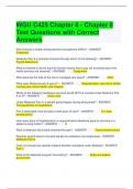 WGU C425 Chapter 6 - Chapter 8 Test Questions with Correct Answers 