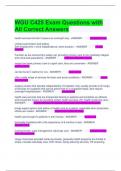 WGU C425 Exam Questions with All Correct Answers 