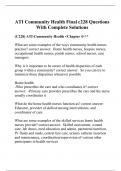 ATI Community Health Final c228 Questions With Complete Solutions.