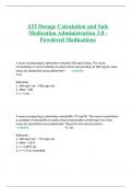 ATI Dosage Calculation and Safe Medication Administration 3.0 - Powdered Medications