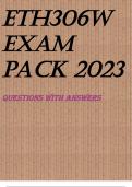 ETH306W EXAM PACK 2023