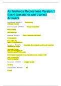 Air Methods Medications Version 1 Exam Questions and Correct Answers 