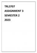 TRL3707 ASSIGNMENT 3 SEMESTER2 2023