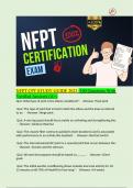 NFPT CPT STUDY GUIDE 2023 /100 Questions With Verified Answers (A+)