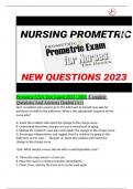 Prometric CNA Test Latest 2023 -2024 /Complete Questions And Answers Graded (A+)